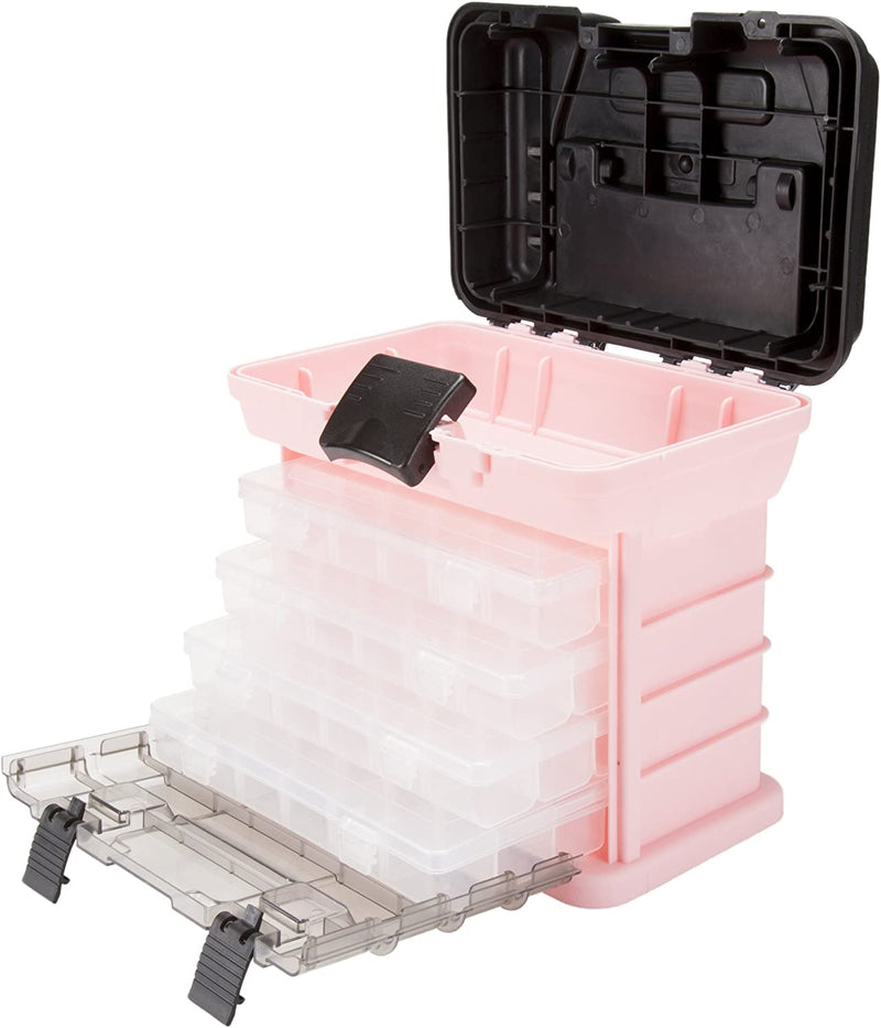 Pink Tool Box – Durable Tackle Box Organizer & Creative 1354-83 Options Grab'N'Go Rack System, Small, Magenta Sporting Goods > Outdoor Recreation > Fishing > Fishing Tackle Stalwart Pink Tool Box 7 in x 10 in x 11 in