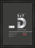 DEHA Design Picture Frame Boston 12X16 Inch Contrast Grey | Modern Stable Aluminium Metal Frame with Shatter Resistant Glass | Horizontal and Vertical Format for Wall Mount | Photo Poster Art Home & Garden > Decor > Picture Frames DEHA Design Jet Black matt 5x7 