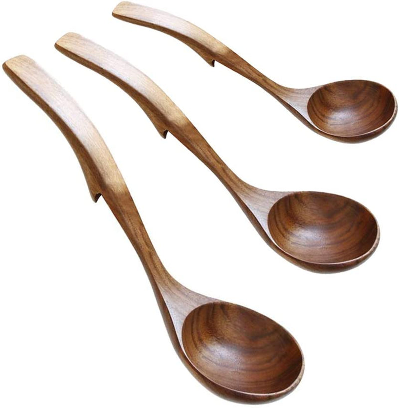 Kitchen Utensils Set,Nayahose Wooden Cooking Utensil Set Non-Stick Pan Kitchen Tool Wooden Cooking Spoons and Spatulas Wooden Spoons for Cooking Salad Fork Home & Garden > Kitchen & Dining > Kitchen Tools & Utensils UBae 3 Pcs Spoons  
