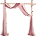 Ling'S Moment 2 Panels 30" Wide 6 Yards Chiffon Fabric Drapery Wedding Arch Draping Fabric Ceremony Reception Swag (White & Dusty Blue) Home & Garden > Decor > Window Treatments > Curtains & Drapes Ling's Moment Chic Dusty Rose 20ft 