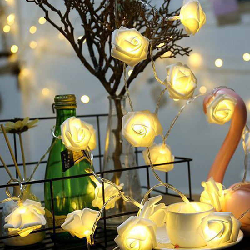 Dream Lifestyle DIY Rose Flower String Lights,1.5M LED Romantic String Lights Bright Warm Flower Rose Lamp Fairy Light for Valentine'S Day Wedding Gardens Party Christmas Decoration(5 Styles) Home & Garden > Decor > Seasonal & Holiday Decorations Dream Lifestyle   
