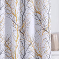 FMFUNCTEX Blue White Curtains for Bedroom 84" Grey Tree Print Half-Blackout Curtain Panel with Liner Branch Curtain for Living Room,50” X 2 Panels Width Grommet Top Sporting Goods > Outdoor Recreation > Fishing > Fishing Rods Fmfunctex Tree: Yellow 50"W x 63"L 