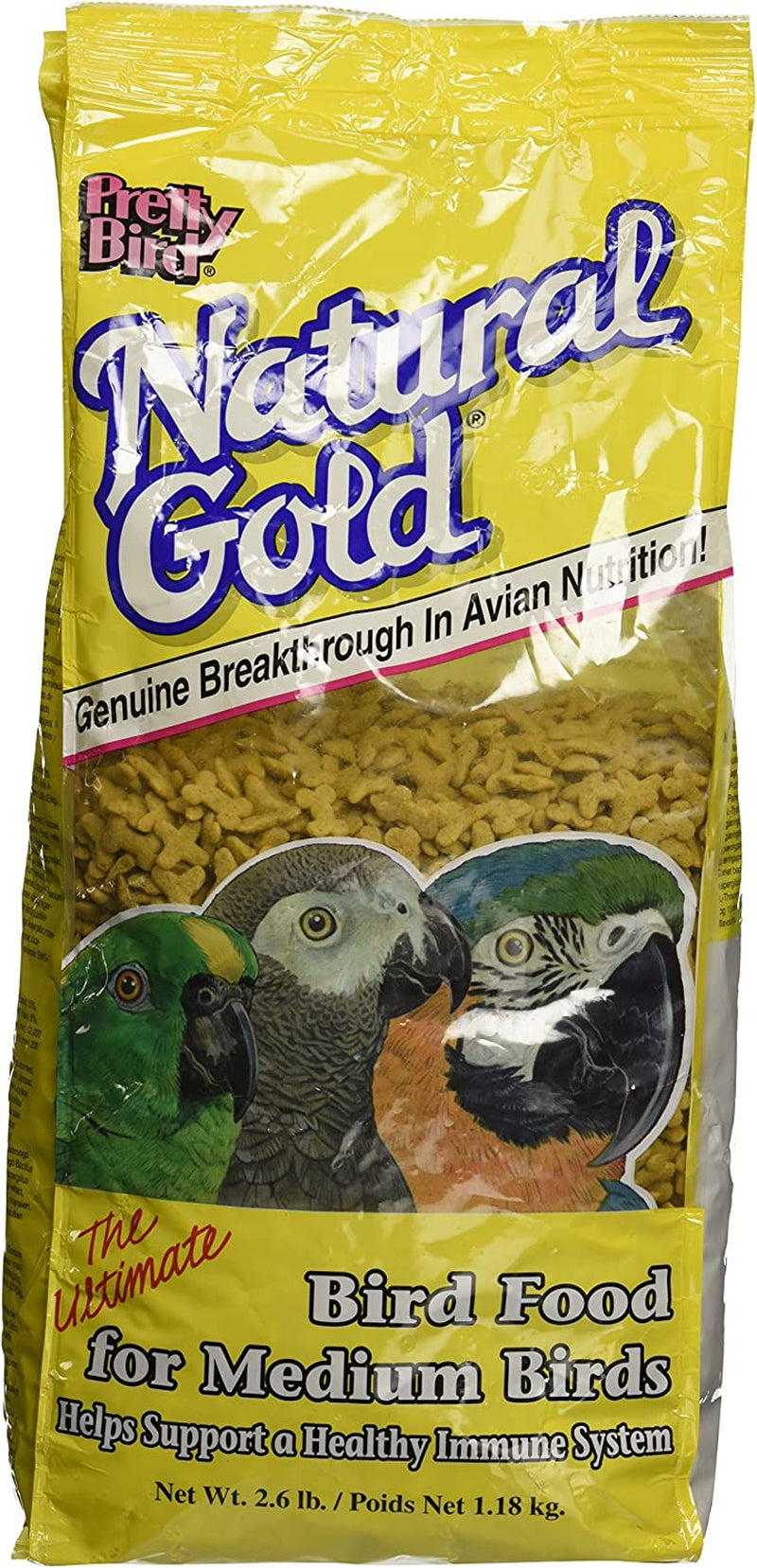 Pretty Bird Natural Gold Medium Bird Food, 2.6 Lb. Animals & Pet Supplies > Pet Supplies > Bird Supplies > Bird Food Summit Pet Product Distributors, LLC 2.6 lb.  