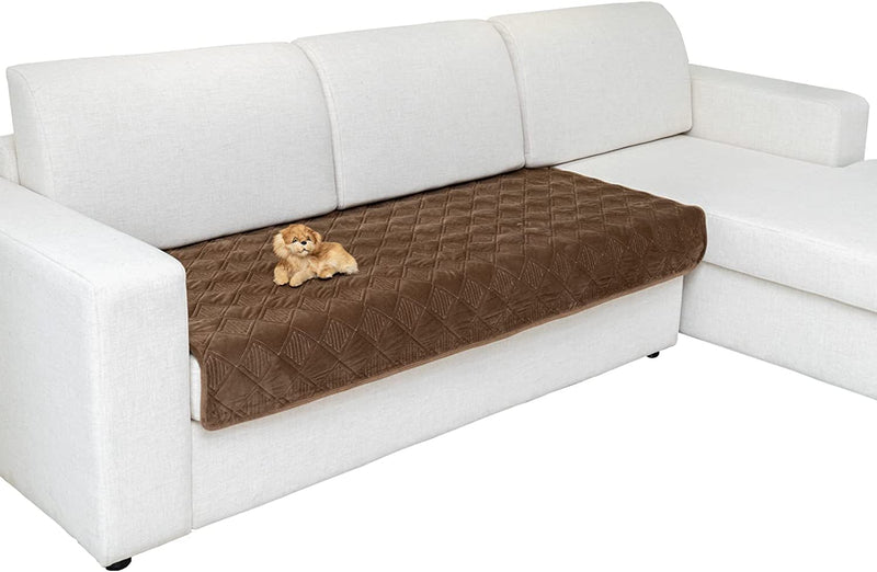 Eismodra Sectional Couch Covers,L Shape Sofa Slipcover Furniture Protector for Dogs Cats Pet Chaise Lounge 3 Cushion Couch Loveseat,Light Brown 36 X 63 Inches (Only 1 Piece) Home & Garden > Decor > Chair & Sofa Cushions Eismodra Light Brown 43''x70''/Rectangular 