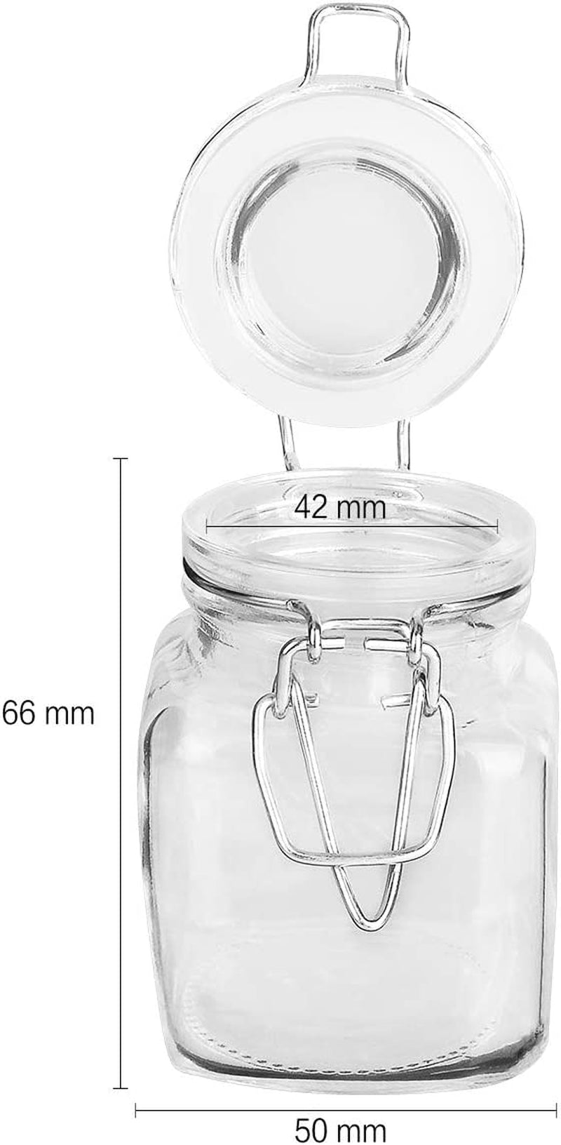 Glass Jars with Lids, KAMOTA 30 Pack of 3.5 Oz Small Glass Jars for Storage Spice Herbal Condiments with Leak-Proof Rubber Gaskets and Airtight Hinged Lids, 280 Labels and 2 Silicone Funnels Home & Garden > Decor > Decorative Jars KAMOTA   