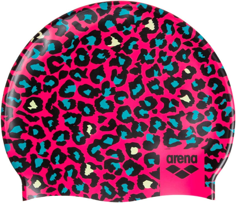 Arena Unisex Silicone Swim Cap for Adults, Solids and Prints Sporting Goods > Outdoor Recreation > Boating & Water Sports > Swimming > Swim Caps arena Leopard  