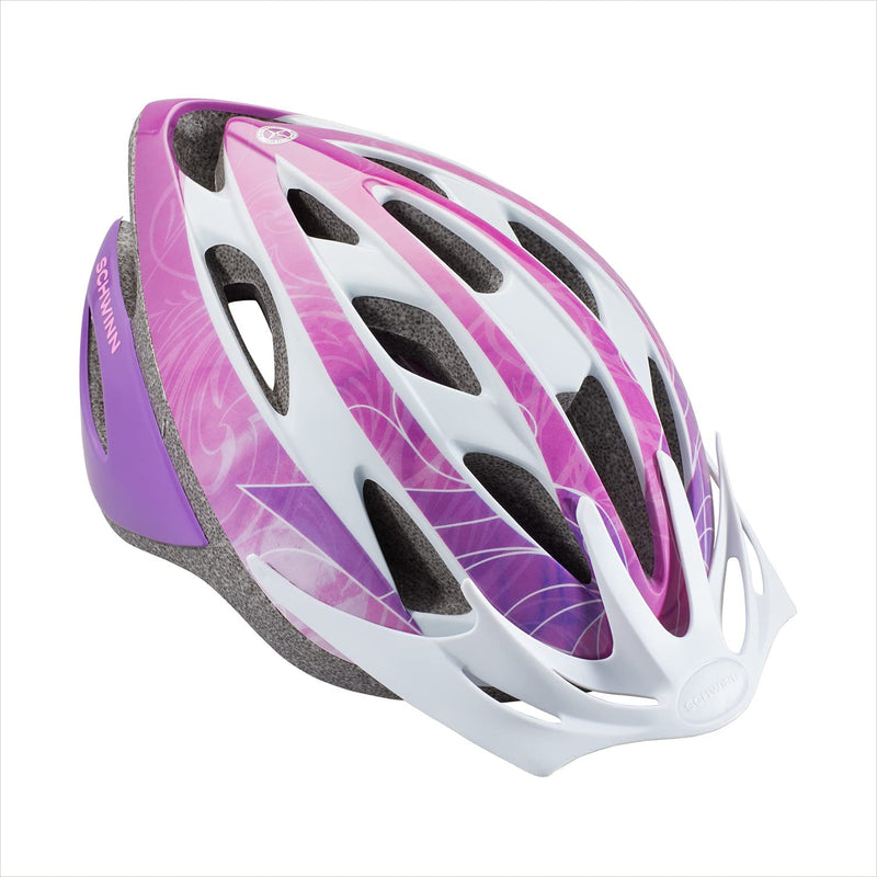 Schwinn Thrasher Bike Helmet, Lightweight Microshell Design, Child, Purple/White Sporting Goods > Outdoor Recreation > Cycling > Cycling Apparel & Accessories > Bicycle Helmets Pacific Cycle, Inc   