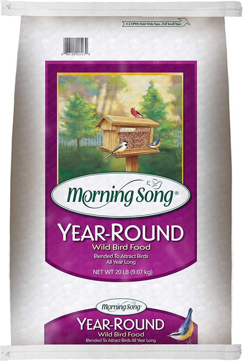 Morning Song 014203 1022526 Year-Round Wild Bird Food, 40-Pound, 40 Lb, Brown/A Animals & Pet Supplies > Pet Supplies > Bird Supplies > Bird Food Morning Song 20-Pound  