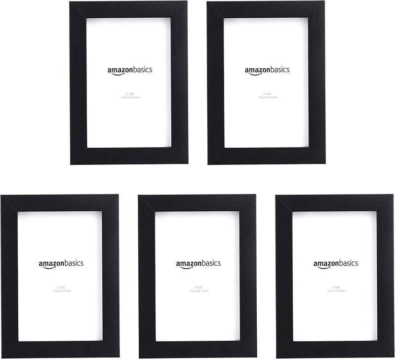 Photo Picture Frame - 4" X 6", Black - Pack of 5 Home & Garden > Decor > Picture Frames KOL DEALS   
