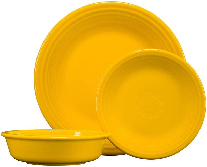 Fiesta 3-Pc. Classic Dinnerware Set Daffodil Home & Garden > Kitchen & Dining > Tableware > Dinnerware Fiesta   