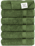 Luxury Spa and Hotel Quality Premium Turkish Cotton Washcloth Towel Set (Black) Home & Garden > Linens & Bedding > Towels Chakir Turkish Linens Moss  