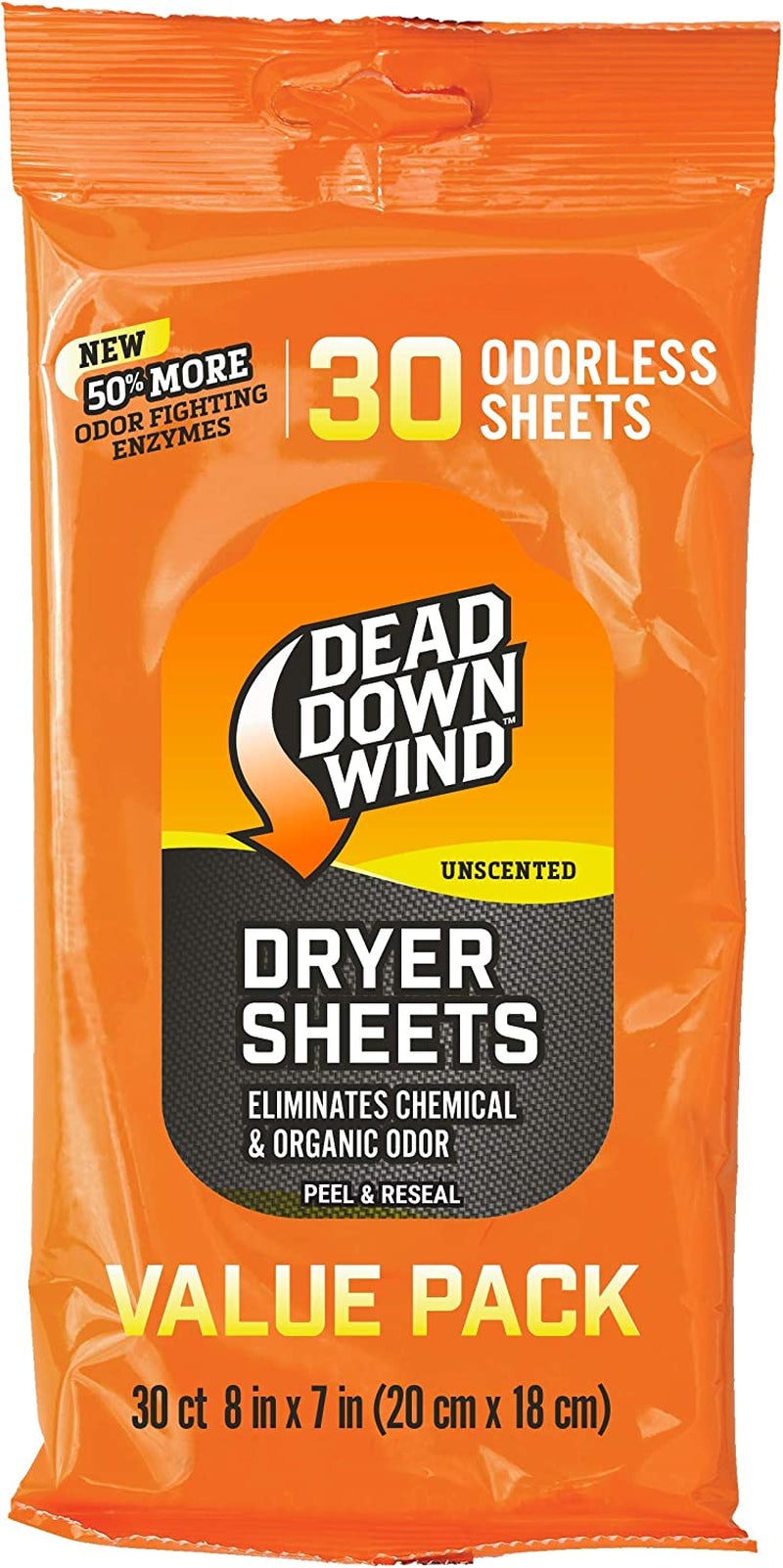 Dead down Wind Dryer Sheets Sporting Goods > Outdoor Recreation > Winter Sports & Activities Dead Down Wind Odorless/Unscented -30 ct  