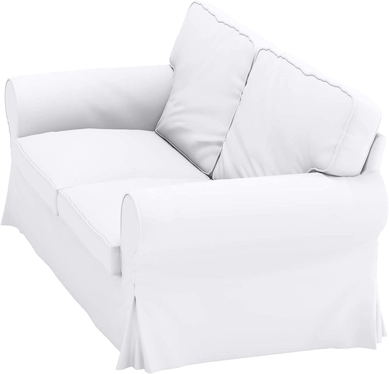The Dense Cotton Ektorp Loveseat Cover Replacement Is Custom Made Compatible for IKEA Ektorp Loveseat Sofa Slipcover (Heavy Cotton White) Home & Garden > Decor > Chair & Sofa Cushions HomeTown Market   