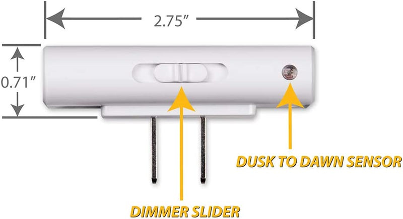 Plug in Dimmable LED Night Light with Dusk to Dawn Auto Sensor, Adjustable Brightness, Warm Light, Auto On/Off Nightlight for Bathroom, Hallway, Nursery, Bedrooms - Cape Hatteras Lighthouse