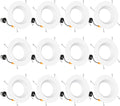 12 Pack 5/6 Inch LED Recessed Lighting, Baffle Trim, CRI90, 15W=100W, 1100Lm, 5000K Daylight White, Dimmable Recessed Lighting, Damp Rated LED Recessed Downlight, ETL Listed Home & Garden > Lighting > Flood & Spot Lights hykolity 5000k - Daylight White 6 Inch 
