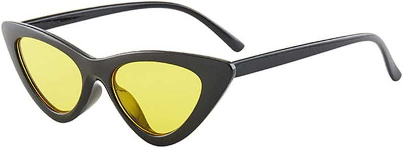 Sunglasses for Women Vintage Colorful Eyewear Retro Women Men Cycling Glasses ( Color : B Yellow )