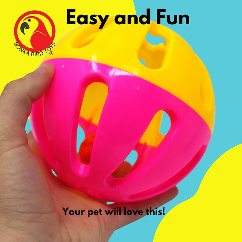 Bonka Bird Toys 2008 Huge 5" Plastic Ball Parrot Foraging Foot Talon Macaws Cockatoos Cats Small Dogs DIY Infant Baby Cages Cockatoo Animals & Pet Supplies > Pet Supplies > Bird Supplies > Bird Toys Bonka Bird Toys   