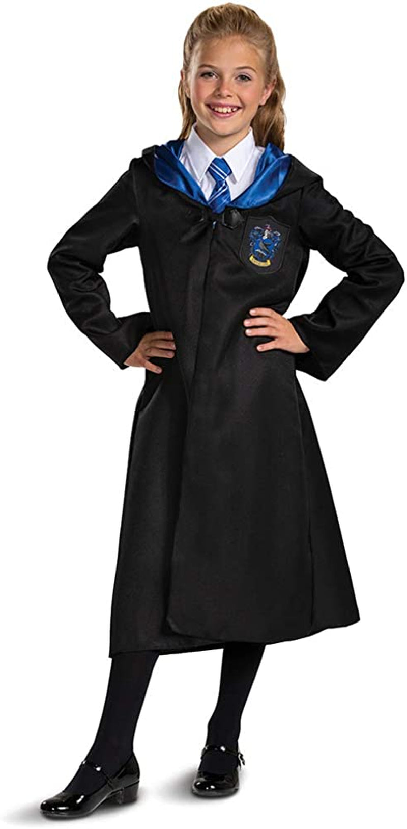 Harry Potter Robe, Official Hogwarts Wizarding World Costume Robes, Classic Kids Size Dress up Accessory  Disguise Ravenclaw Medium (7-8) 