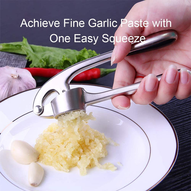 Garlic Crusher, Garlic Mincer to Press Clove and Smash Ginger Handheld Zinc Alloy Rust-Proof Tool for Kitchen Home & Garden > Kitchen & Dining > Kitchen Tools & Utensils tinstar   