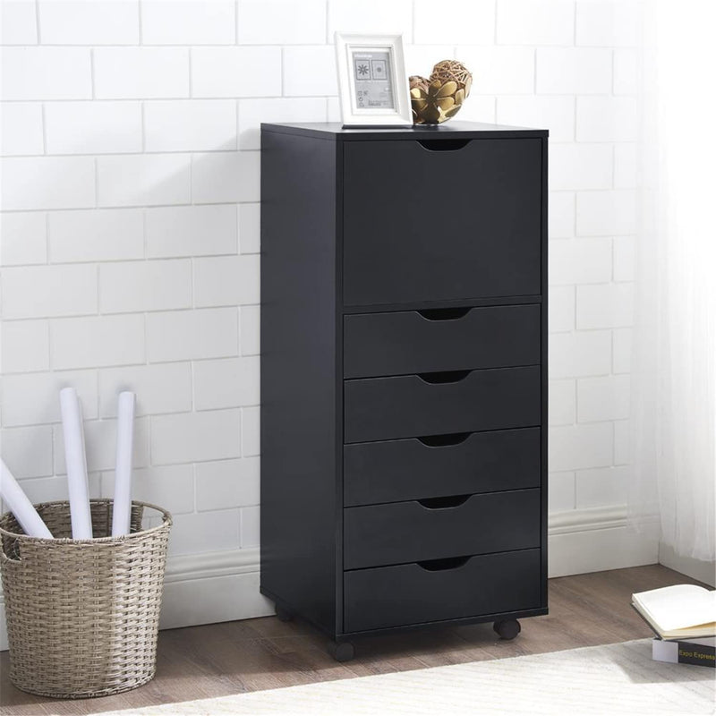 Naomi Home Office File Cabinets Wooden File Cabinets for Home Office Lateral File Cabinet Wood File Cabinet Mobile File Cabinet Mobile Storage Cabinet Filing Storage Drawer White/5 Drawer Home & Garden > Household Supplies > Storage & Organization Naomi Home Black 6 Drawer 