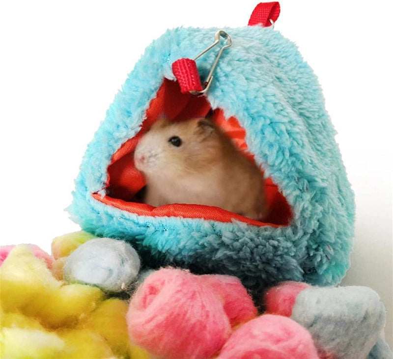 AJITH Small Pet Hamster Cage Warm Tunnel Hammock Hanging Bed Ferret Rat Paul Hamster Bird Squirrel Cave Hut Cage Hamster Accessories (Color : Pink) Animals & Pet Supplies > Pet Supplies > Bird Supplies > Bird Cages & Stands AJITH   