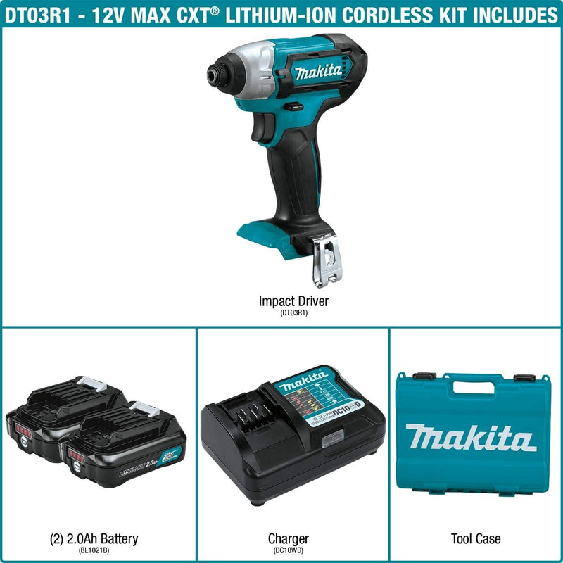 Makita DT03R1 12V Max CXT Lithium-Ion Cordless Impact Driver Kit Sporting Goods > Outdoor Recreation > Fishing > Fishing Rods Makita   
