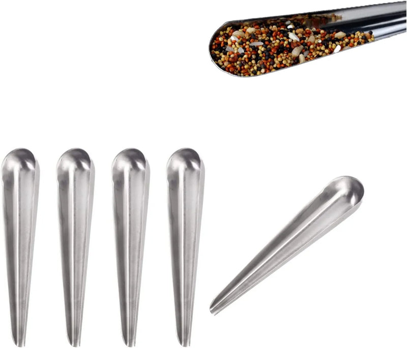 Nuatpetin Bird Feeder Spoons, 5Pcs Stainless Steel Parrot Feeding Scoops, Special Hand Feeding Scoop Spoons for Parrot Peony Cockatiel, Hand Food Feeding Tableware Birds Feeding and Water Supplies Animals & Pet Supplies > Pet Supplies > Bird Supplies > Bird Cage Accessories > Bird Cage Food & Water Dishes Nuatpetin   