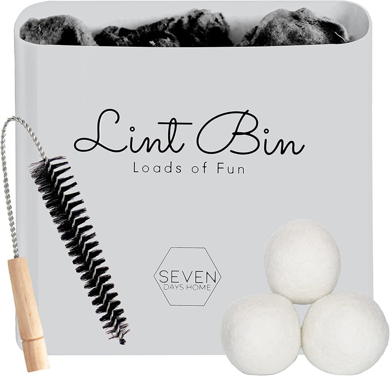 Magnetic Lint Bin Laundry Room Trash Can Dryer Sheet Holder Pods Container Dryer Vent Cleaner Kit - Laundry Room Organization Storage Bin Laundry Room Decor Accessories Farmhouse Laundry Basket Sporting Goods > Outdoor Recreation > Fishing > Fishing Rods Seven Days Home Light Grey  
