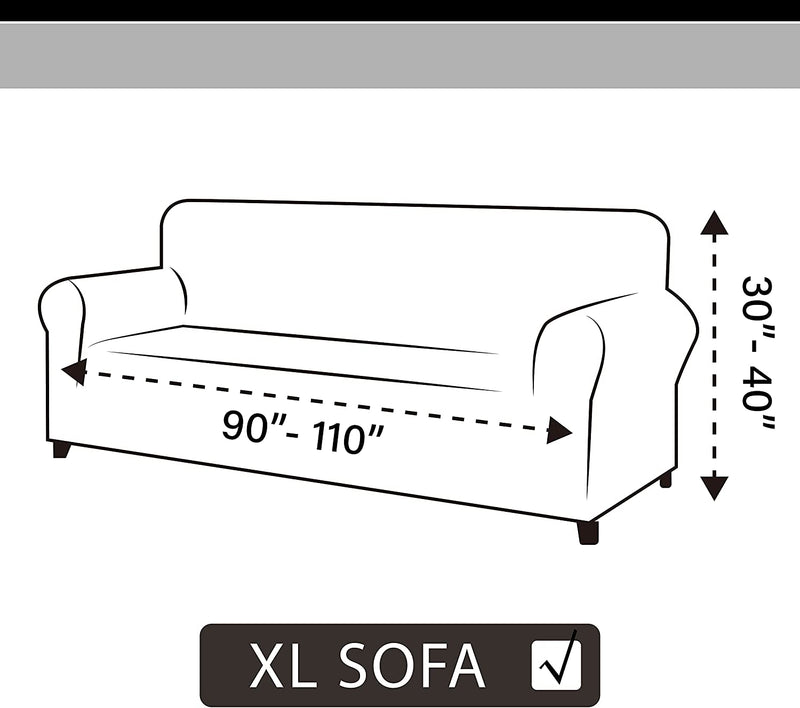 RECYCO Velvet Sofa Covers for 4 Cushion Couch, Furniture Covers for Sofa, Sofa Slipcover 1 Piece for Living Room, Dogs, Navy Home & Garden > Decor > Chair & Sofa Cushions RECYCO   