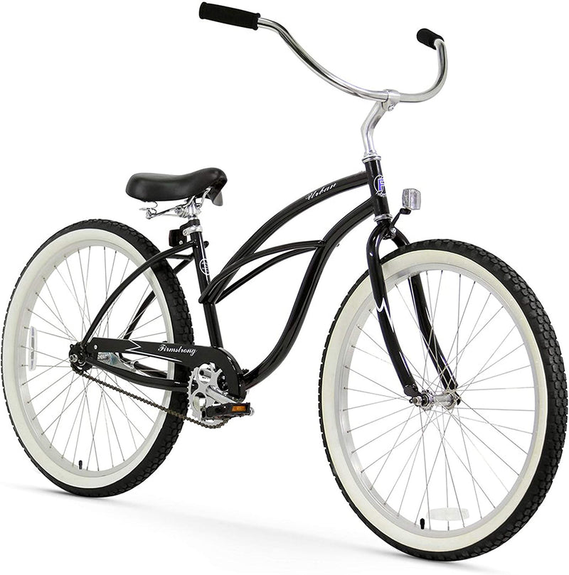 Firmstrong Urban Lady Beach Cruiser Bicycle (24-Inch, 26-Inch, and Ebike) Sporting Goods > Outdoor Recreation > Cycling > Bicycles Firmstrong Black 13 inch / Medium 