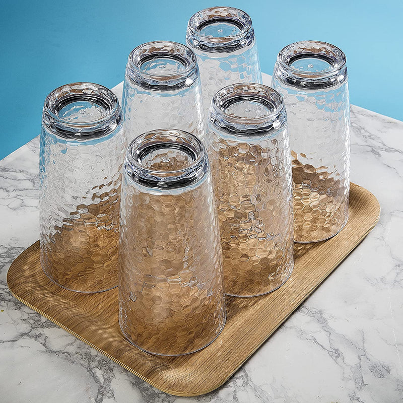 Kurala Unbreakable Plastic Tumbler Cups, Set of 6, Large Water Tumbler Set, 25 Oz Highball Drinking Glasses (Clear) Home & Garden > Kitchen & Dining > Tableware > Drinkware Kurala   