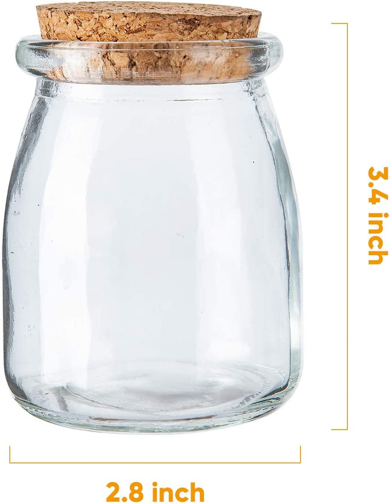 Mini Yogurt Jars 30 Pack, 7 Oz Glass Favor Jars with Cork Lids, Glass Pudding Jars, Glass Containers with Lids, Mason Jar Wedding Favors Honey Pot with Label Tags and String Home & Garden > Decor > Decorative Jars Brajttt   