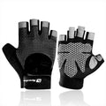 Adoolla 1 Pair of Riding Glove Half-Finger Sweat-Absorbent Non-Slip Training Fitness Sports Gloves Sporting Goods > Outdoor Recreation > Boating & Water Sports > Swimming > Swim Gloves Adoolla black Small 