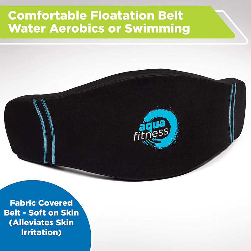 Aqua Fitness Deluxe Flotation Belt - Adult Water Aerobics Equipment for Pool - Black Sporting Goods > Outdoor Recreation > Boating & Water Sports > Swimming 14 years and up   