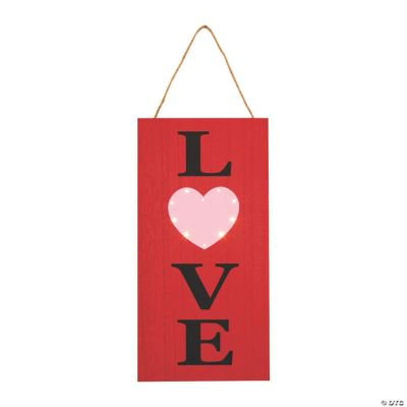 Light-Up Valentine Love Sign, Valentine'S Day, Home Decor, 1 Piece Home & Garden > Decor > Seasonal & Holiday Decorations Oriental Trading Company   