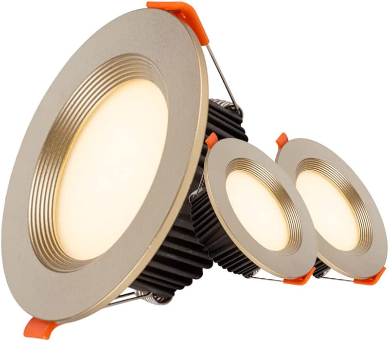 FAZRPIP Ultra Thin Recessed Light 5W LED Panel Ligh Baffle Trim Daylight Retrofit Downlight Eyeball Retrofit Recessed Ceiling Light Anti-Glare COB Spotlights