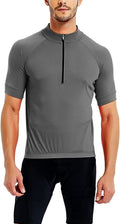 CATENA Men'S Cycling Jersey Short Sleeve Shirt Running Top Moisture Wicking Workout Sports T-Shirt Sporting Goods > Outdoor Recreation > Cycling > Cycling Apparel & Accessories CATENA Gray X-Large 