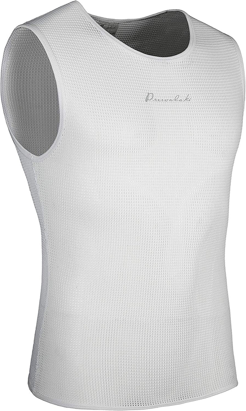 Przewalski Men’S Sleeveless Cycling Undershirt Quick Dry Bike Base Layer Vests Breathable Tops Bicycle Clothing Sporting Goods > Outdoor Recreation > Cycling > Cycling Apparel & Accessories Przewalski 1pack: White X-Large 