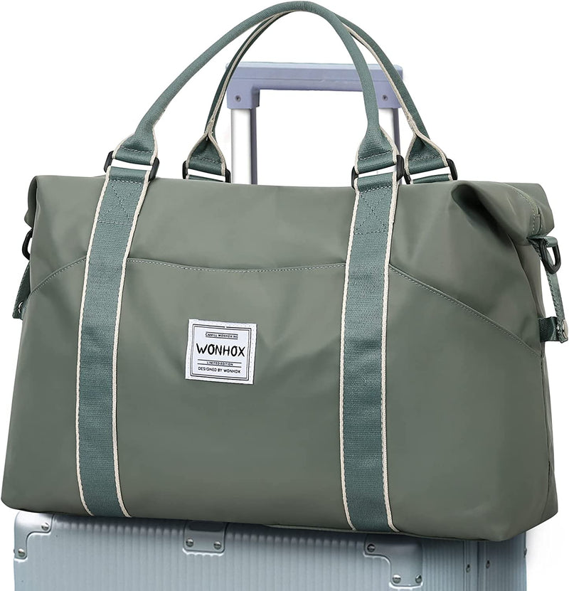 Weekender Bags for Women,Carry on Bag,Overnight Bag with Trolley Sleeve,Sports Tote Gym Bag,Travel Bag for Women Home & Garden > Household Supplies > Storage & Organization VECAVE K-Green  