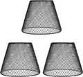 Metal Light Shade, Vintage Farmhouse Light Fixtures with Classic Grid Design, Industrial Pendant Light Fixtures Perfect for Kitchen, Farmhouse, Dining Room, Coffee Shop, Bar, 3Pcs（Cage Only） Home & Garden > Lighting > Lighting Fixtures Zsosiky Black Pendant Light Shade  