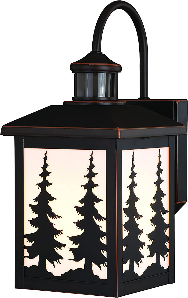 VAXCEL Trail Bronze Rustic Horse Cowboy Square Outdoor Flush Mount Ceiling Light Home & Garden > Lighting > Lighting Fixtures > Chandeliers Vaxcel Tree 7" W Motion Wall Light 