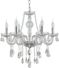 Zaqtan Luxurious 8 Lights Crystal Chandelier with Metal Frame 8 Arms Candles Vintage Hanging Light Fixture Pendant Ceiling Lamp Raindrop 28" X L49 (Cognac, 8 Lights) Home & Garden > Lighting > Lighting Fixtures > Chandeliers Zaqtan Lighting Clear 6 Lights 