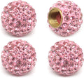 MECHCOS Car Wheel Tire Valve Caps, 4 Pack Crystal Rhinestone Car Tire Wheel Valve Stem Air Caps for Car Tire Accessories Universal for Cars, Suvs, Bicycle, Trucks and Motorcycles - White Sporting Goods > Outdoor Recreation > Winter Sports & Activities 10350 Pink  