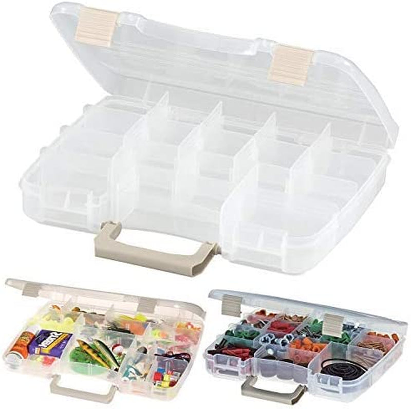 Pearl Enterprise Plastic Satchel Utility Box, Tackle Box Storage Container Multiple Sections Organizer, Plano Stowaway Case with Compartments and a Satchel Handle Size Medium Sporting Goods > Outdoor Recreation > Fishing > Fishing Tackle Pearl Enterprise   