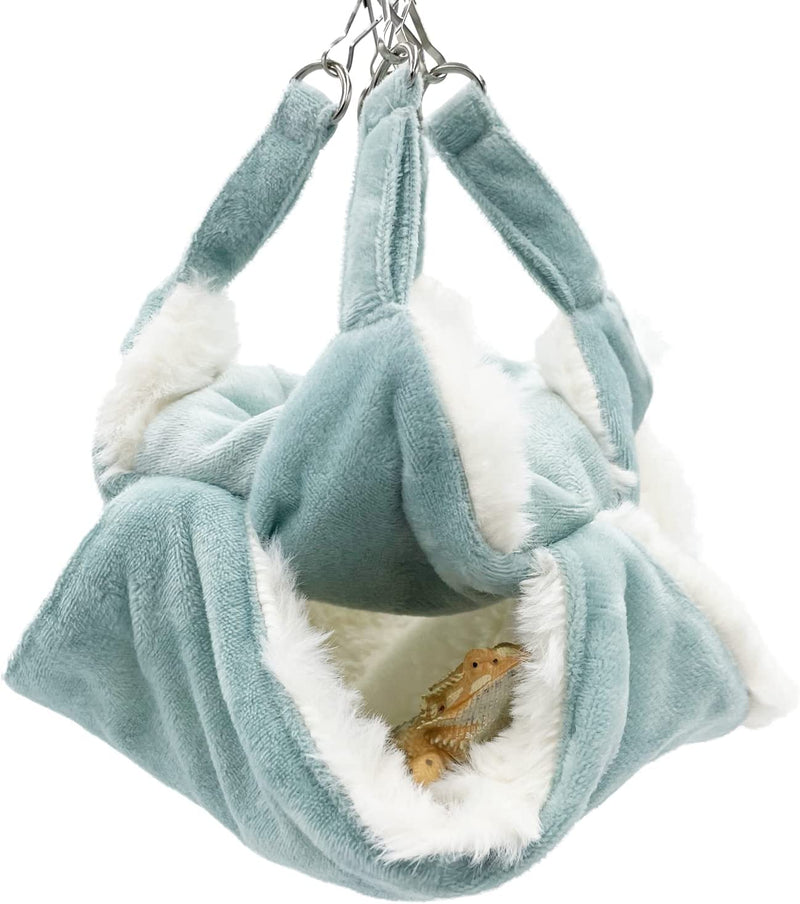 LOZERNE Urtra Soft 2-Tier Hammock for Bearded Dragon; Cozy Hanging Swing Nest with Suction Cup Hooks for Lizard, Gecko and Other Small Animals; Premium Bearded Dragon Tank Accessories (XL) Animals & Pet Supplies > Pet Supplies > Bird Supplies > Bird Cages & Stands JZZ XL  