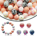 Sports Silicone Beads 15Mm Baseball Softball Football round Silicone Beads Soccer Basketball Volleyball Silicone Accessory Kit for Keychain Making Bracelet Necklace Handmade Crafts-60Pcs Sporting Goods > Outdoor Recreation > Winter Sports & Activities DNCHGOYA Leopard  