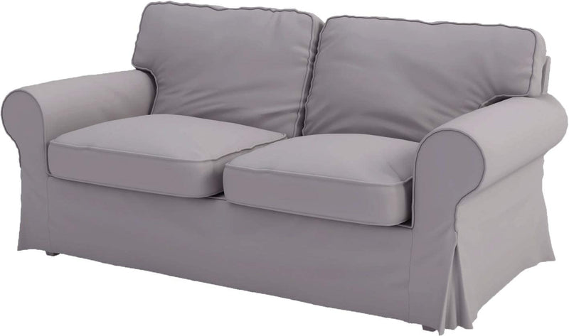 The Heavy Cotton Ektorp Sofa Cover Replacement Is Made Compatible for IKEA Ektorp Armchair (White Chair) Home & Garden > Decor > Chair & Sofa Cushions HomeTown Market Light Gray Loveseat  