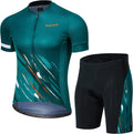 Santic Men'S Cycling Jersey Set Bib Shorts 4D Padded Short Sleeve Outfits Set Quick-Dry Sporting Goods > Outdoor Recreation > Cycling > Cycling Apparel & Accessories SANTIC(QUANZHOU) SPORTS CO.,LTD. Green-085 XX-Large 