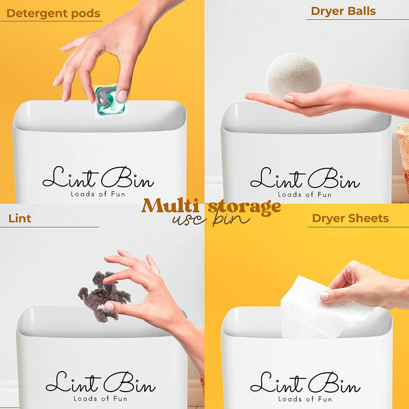Magnetic Lint Bin Laundry Room Trash Can Dryer Sheet Holder Pods Container Dryer Vent Cleaner Kit - Laundry Room Organization Storage Bin Laundry Room Decor Accessories Farmhouse Laundry Basket Sporting Goods > Outdoor Recreation > Fishing > Fishing Rods Seven Days Home   