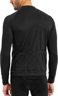 Catena Men'S Cycling Jersey Long Sleeve Shirt Running Top Moisture Wicking Workout Sports T-Shirt Sporting Goods > Outdoor Recreation > Cycling > Cycling Apparel & Accessories CATENA Black Small 